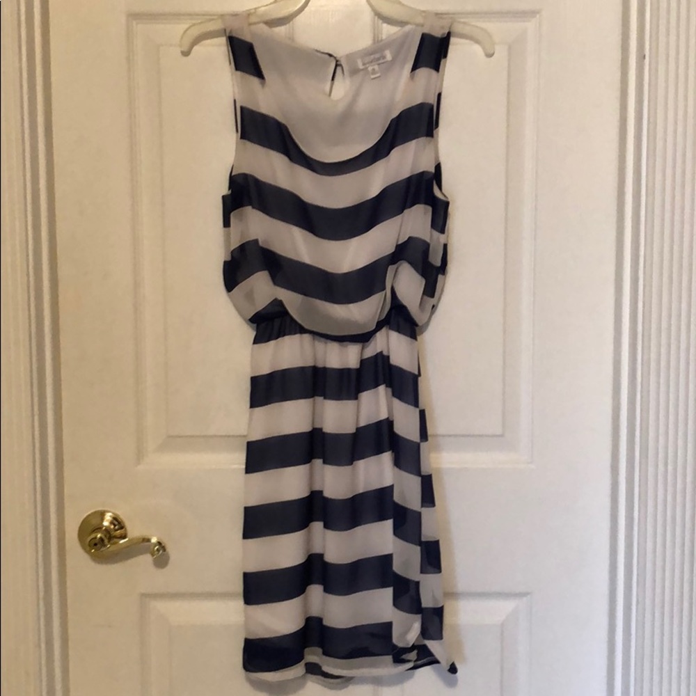 Blue/white stripe Charming Charlie dress, small